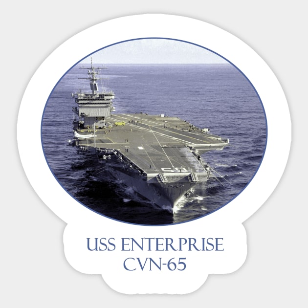 USS Enterprise  CVN-65 Sticker by Naves